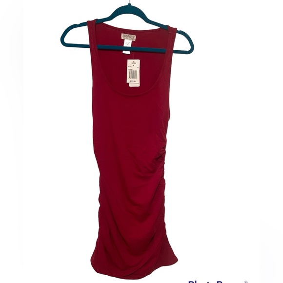 NWT L SPACE Cotton Ruched WILDWOOD DRESS. Size Medium. - Picture 4 of 7